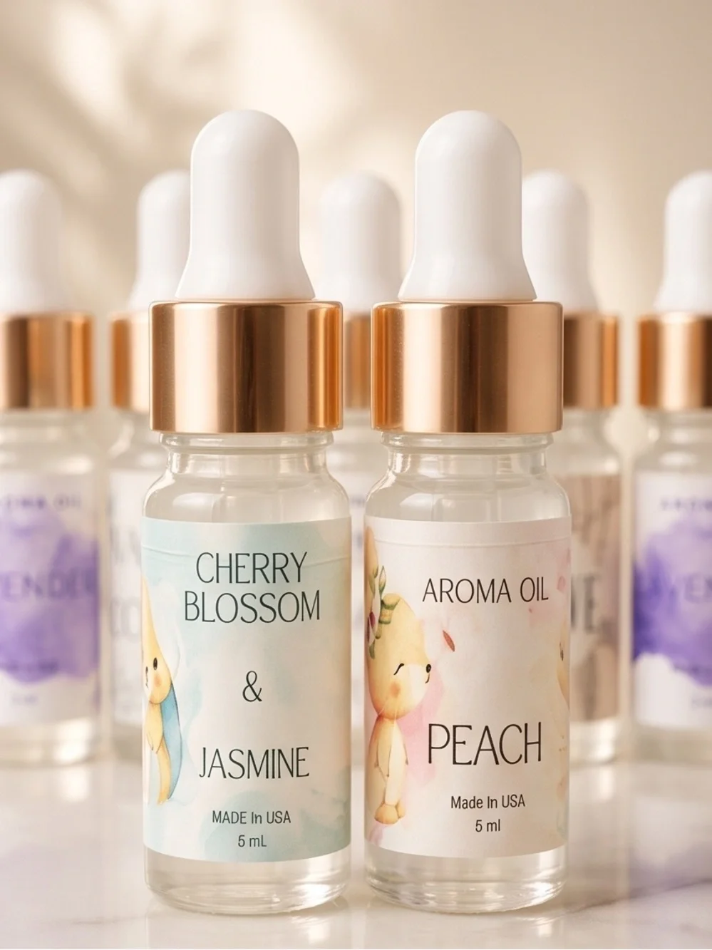 Set of 7 Aroma Oil Dropper 5ml Scented Fragrance Oils, Eco Gift Box